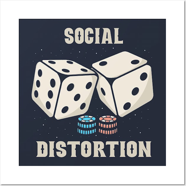 social Distortion Dice Wall Art by Hsamal Gibran